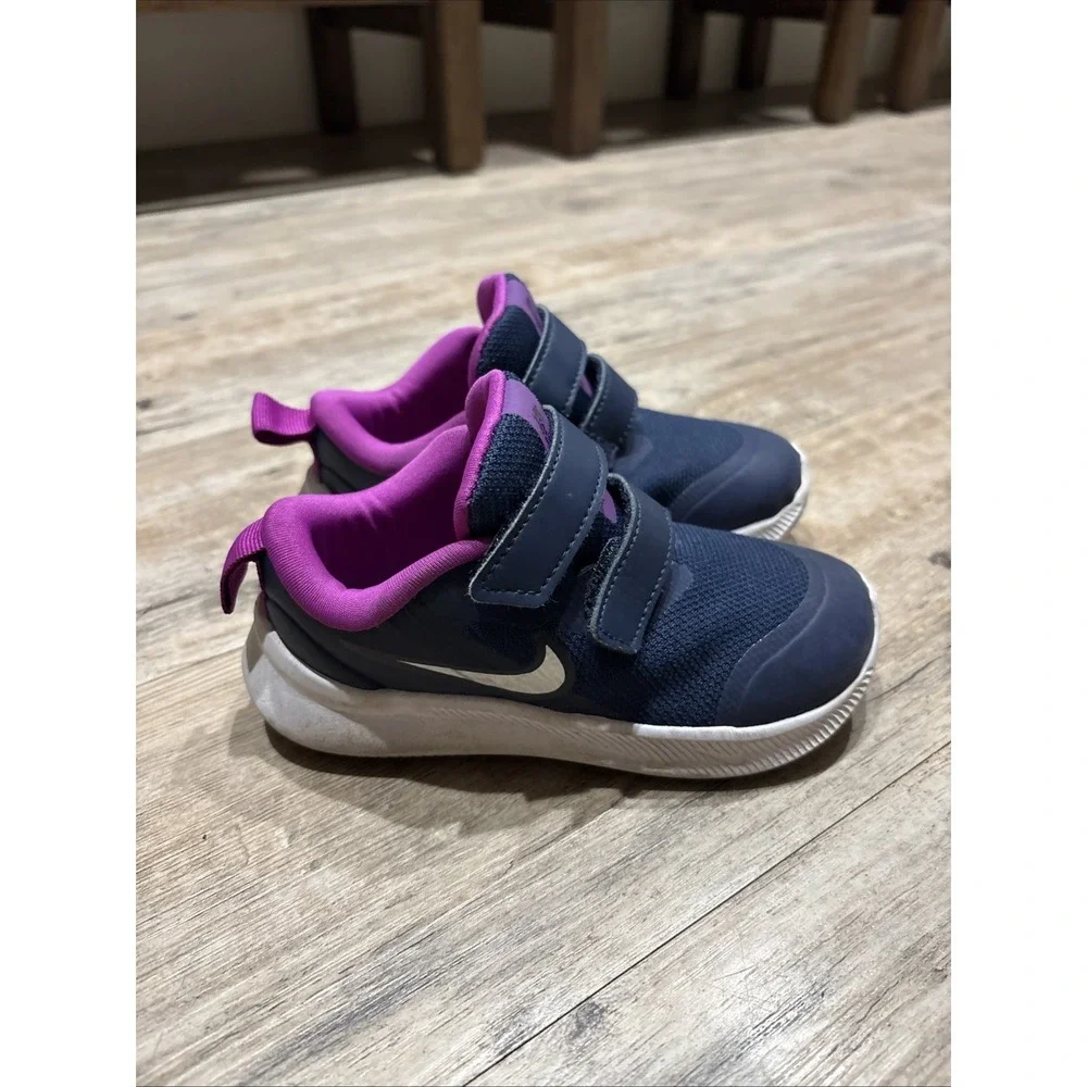 Nike Star Runner 3 Navy Purple  Sneakers Shoes  Size‎ 8c